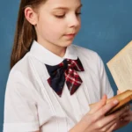 British Academy Girls’ Lace-Trimmed Short-Sleeved Shirt