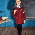British Academy Detachable Jacket-Wine Red/Grey