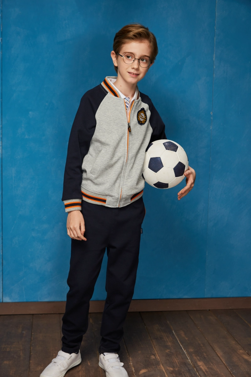 British college knitted sports suit