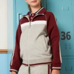 British Collegiate Sport Set-Dark Red / Light Heather Grey