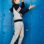 British Collegiate Sportswear-Light Gray & Navy