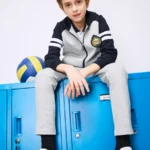 British Collegiate Sportswear-Light Gray & Navy