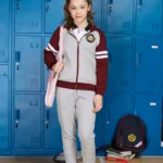 British Collegiate Sportswear-Light Gray & Maroon
