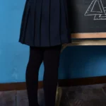 British-Inspired Girls’ Pleated Skirt-Navy Blue