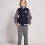 British Preppy Sports Set-Navy & Dark Gray