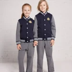 British Preppy Sports Set-Navy & Dark Gray