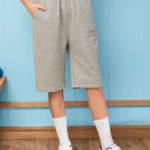 British Preppy Sports Shorts – Light Gray