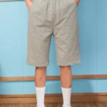 British Preppy Sports Shorts – Light Gray