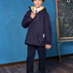 Campus-Inspired Convertible Jacket