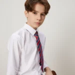 British Academy Boys’ Wrinkle-Resistant Long-Sleeved Shirt