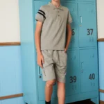 Preppy British Knit Athletic Set-Light Gray